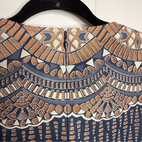 BCBG Maxazria - Alina Mini Shift Dress - Boho Long Bell Sleeves - XS - Picture 8 of 11